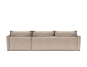 NEWILLA SOFA BED W/LOUNGER 57"X118", W/SLIM ARM RESTS