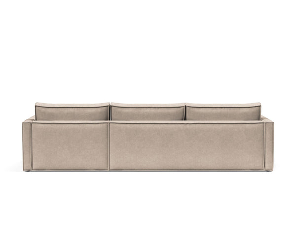 NEWILLA SOFA BED W/LOUNGER 57"X118", W/SLIM ARM RESTS