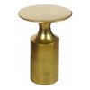 Moe's Rassa Gold Accent Table with Column Base