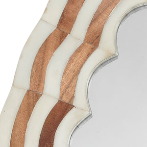 Bardot 40" Bone & Wood Arch Wall Mirror