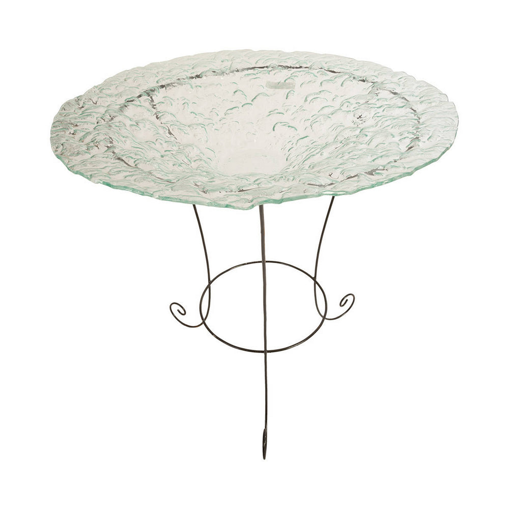 Frosted Glass Bowl on Stand, LG