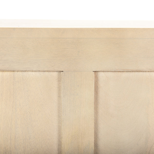 Tucker Light Brown Wood w/ Carved Arch Pattern 4 Door Sideboard