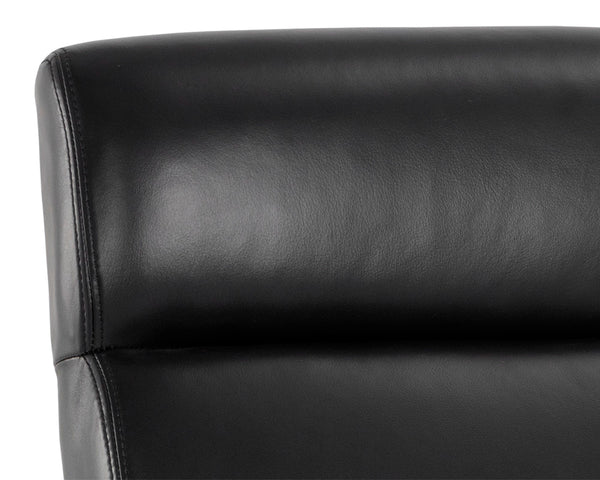 COLLIN OFFICE CHAIR - BROWN - CORTINA BLACK LEATHER