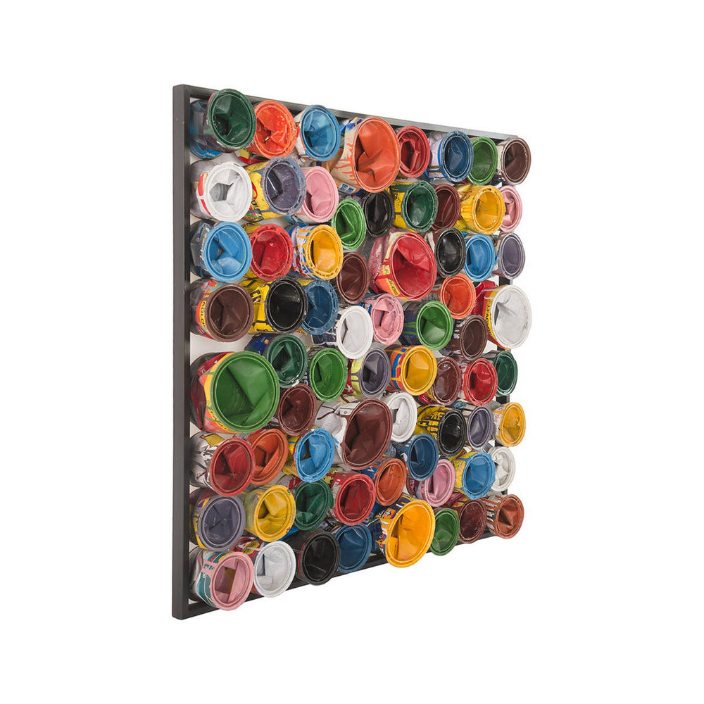 Paint Can Wall Art, Square, Assorted Colors, Large