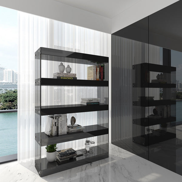 Reese Curio Unit in Grey High Gloss