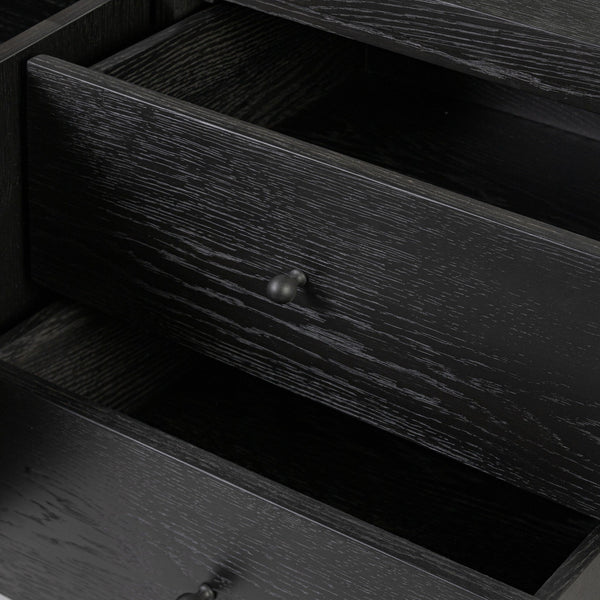 Roark Media Console - Ebony Oak Veneer