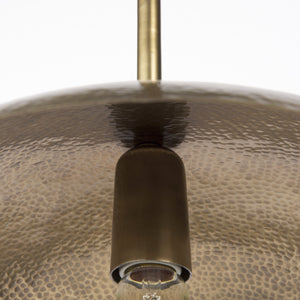 Garnet 13L x 13W Gold Hammered Metal Pendant Light