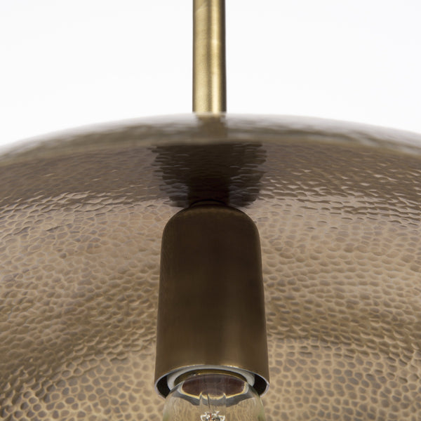 Garnet 13L x 13W Gold Hammered Metal Pendant Light