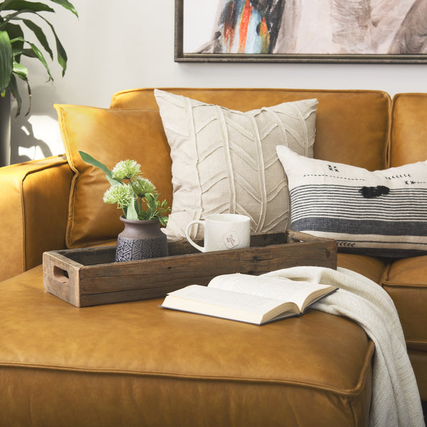 Vernon (Small) 24L x 7W Brown Reclaimed Wood Tray