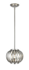 Moundou 1 Light Mini Pendant in Brushed Nickel Finish