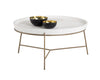 Remy Coffee Table - Antique Brass - Ivory