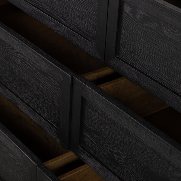 Millie 6 Drawer Dresser In Drifted Matte Bl