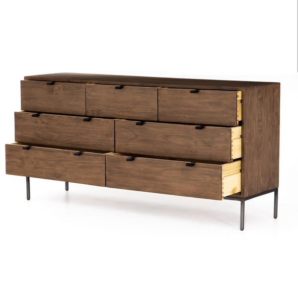 Trey 7 Drawer Dresser In Auburn Poplar