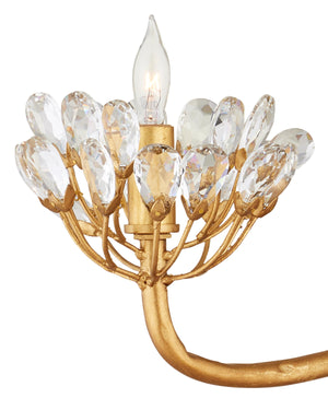 Agavé Americana Gold Chandelier In Dark Contemporary Gold Leaf