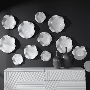 Abella Ceramic Wall Décor In White
