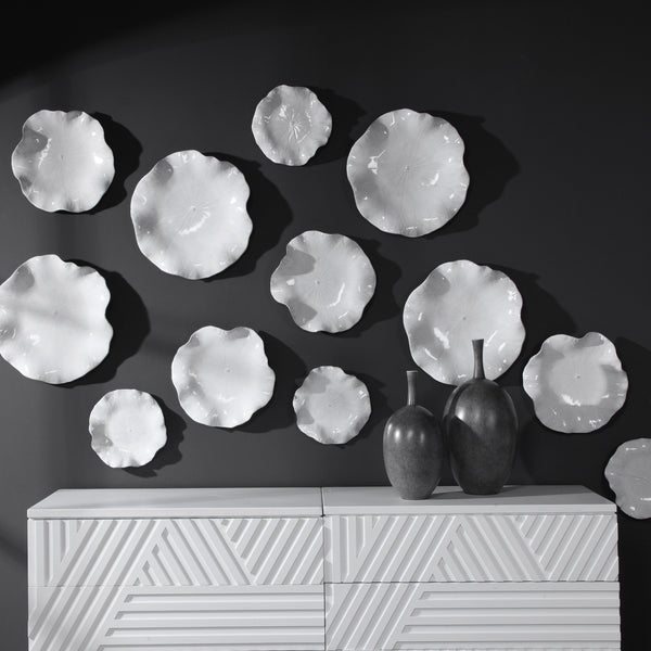 Abella Ceramic Wall Décor In White
