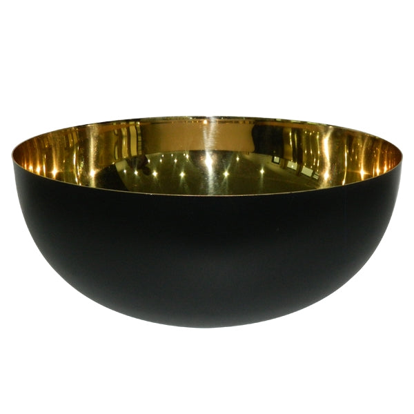 Medium Stainless Steel Bowl Gold/Black