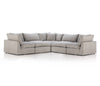 Stevie 5Pc Laf Sectional Sofa In Flannel