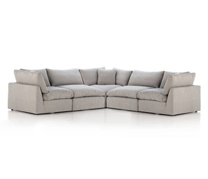 Stevie 5Pc Laf Sectional Sofa In Flannel