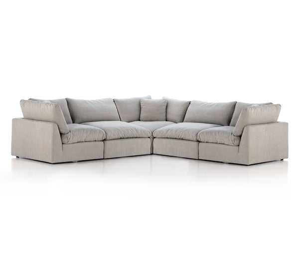 Stevie 5Pc Laf Sectional Sofa In Flannel