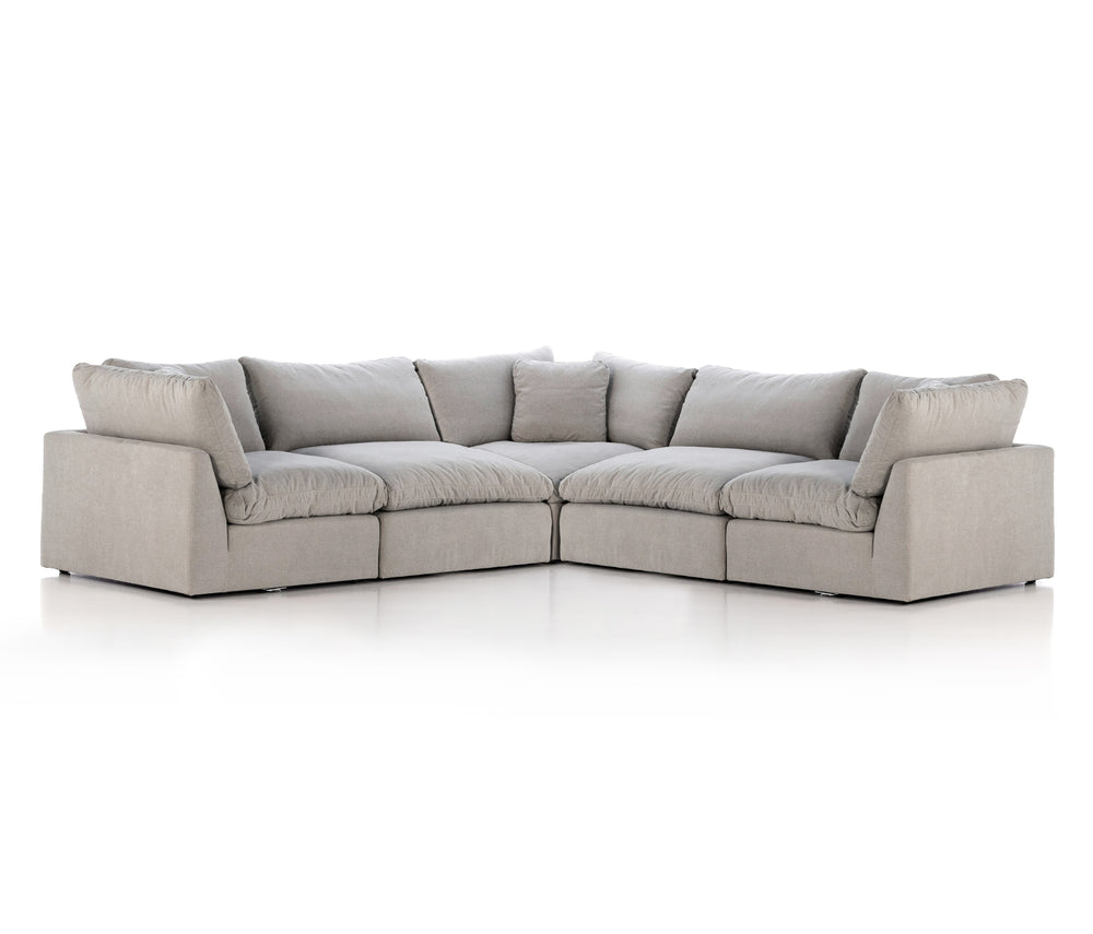 Stevie 5Pc Laf Sectional Sofa In Flannel
