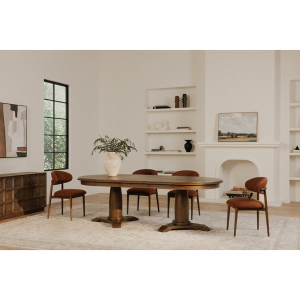 Ellie Dining Chair in Rust Upholstery