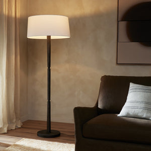 Fernando Floor Lamp In Forged Black Aluminum