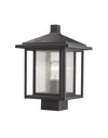 Aspen 1 Light Outdoor Post Mount Fixture in Black Finish