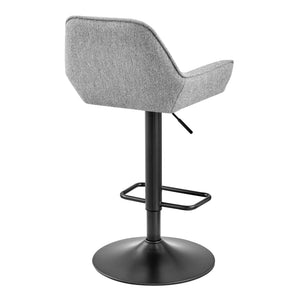 Luther Fabric Gaslift Swivel Bar Stool In Strata Gray (Set of 2)