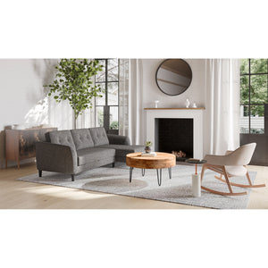 Moe's Dusk Accent Table Black, Marble and Brass