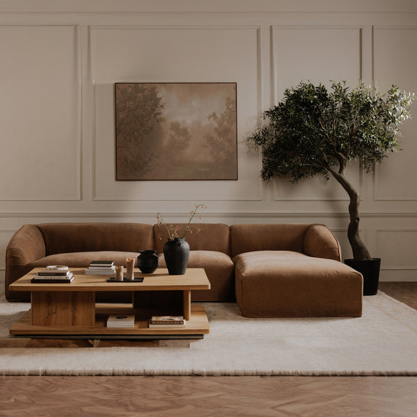 Moe's Casey Large Coffee Table in Rustic Oak