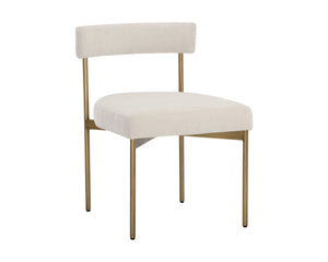 SENECA DINING CHAIR - ANTIQUE BRASS - DANNY IVORY