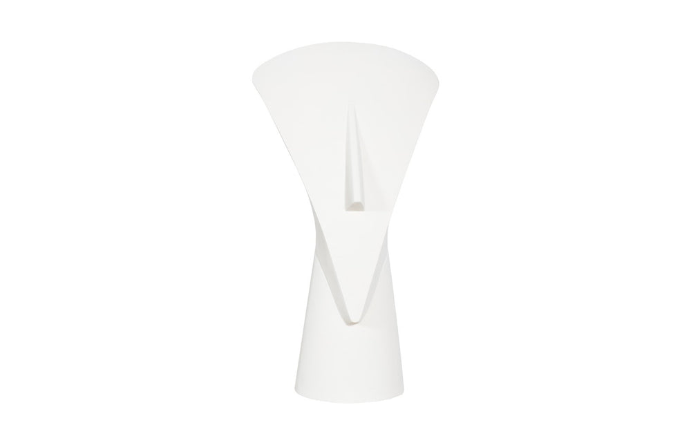 Cycladic Head, Sculpture, Triangle, White Stone