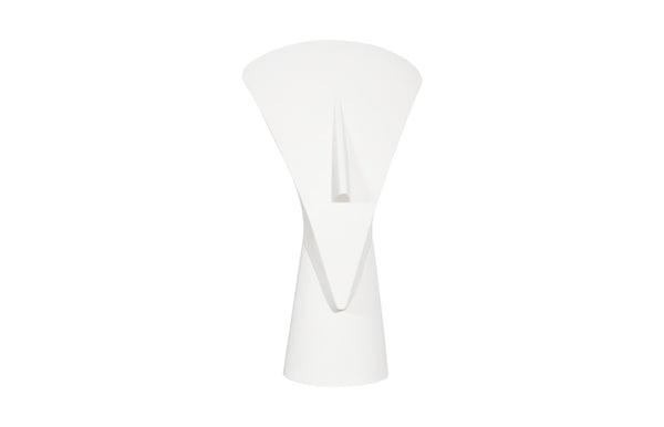 Cycladic Head, Sculpture, Triangle, White Stone