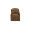 Moe's Maisie Rolling Dining Chair in Tan Leather