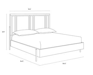 AVIDA BED - KING - GOLD - BLACK/NATURAL