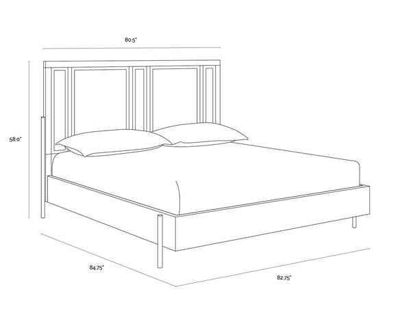 AVIDA BED - KING - GOLD - BLACK/NATURAL