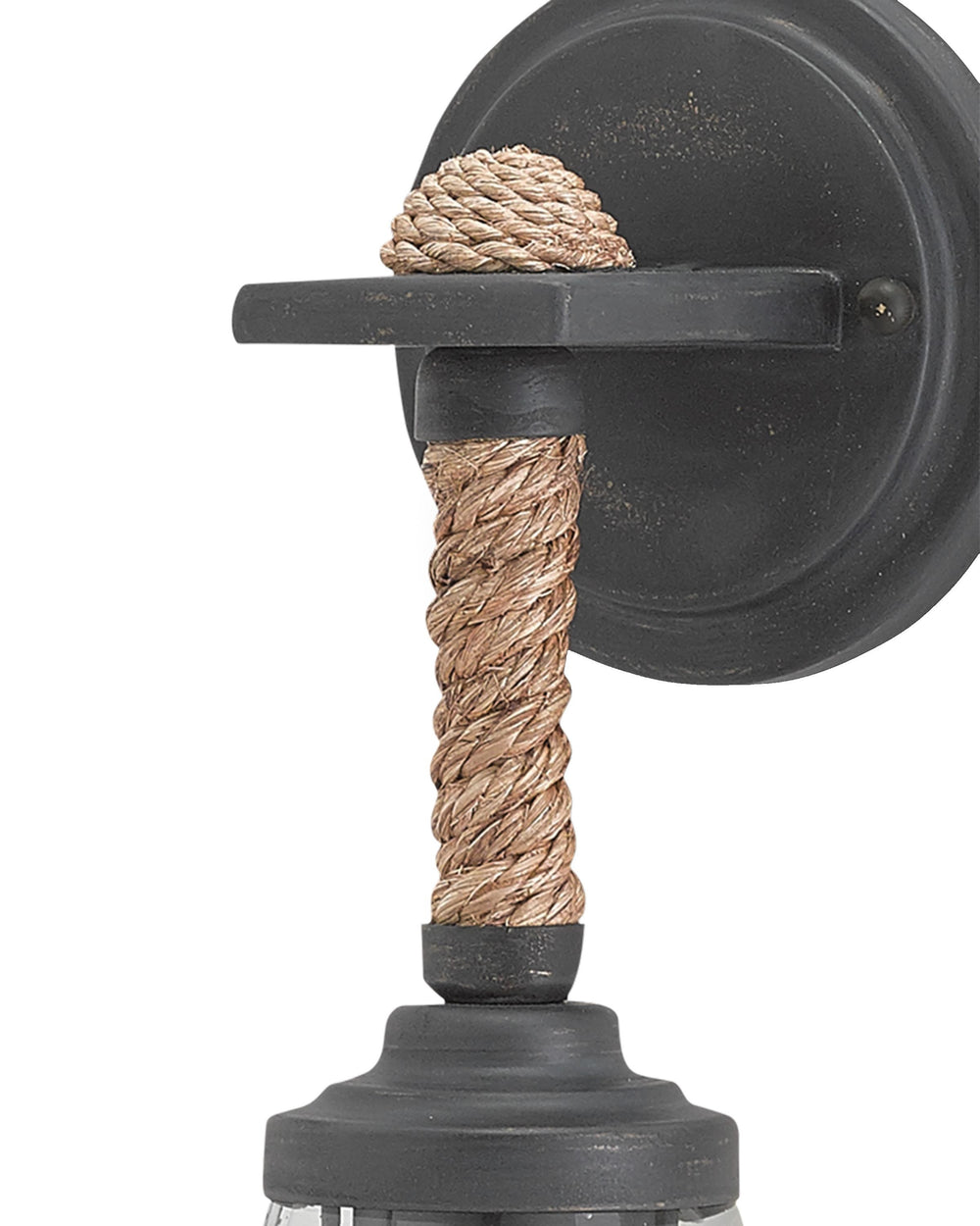 Hightider Wall Sconce In French Black & Natural