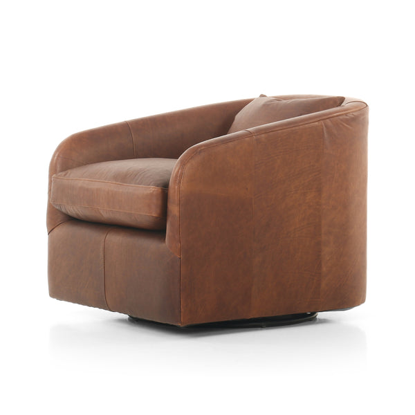 Topanga Swivel Chair In Heirloom Sienna
