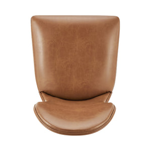 Eldoris Faux Leather Dining Side Chair, Borneo Chocolate