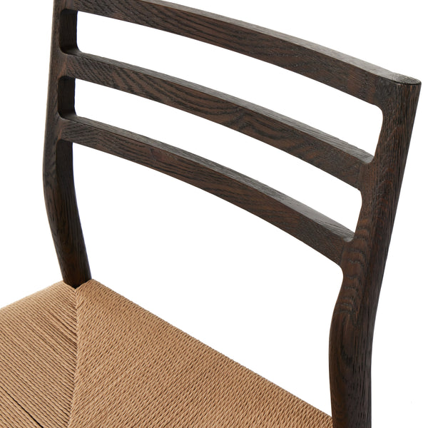 Glenmore Woven Dining Chair In Light Carbon