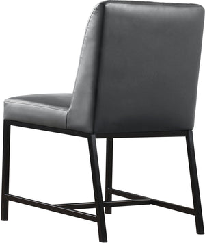 Bernard Dining Chair In Grey Faux Leather