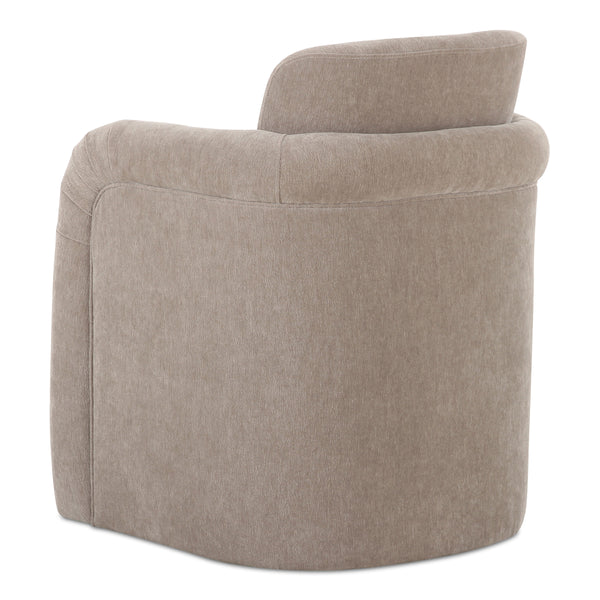 Moe's Mesto Rolling Dining Chair in Taupe