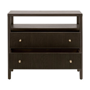 Highland Open Shelf 2-Drawer Nightstand