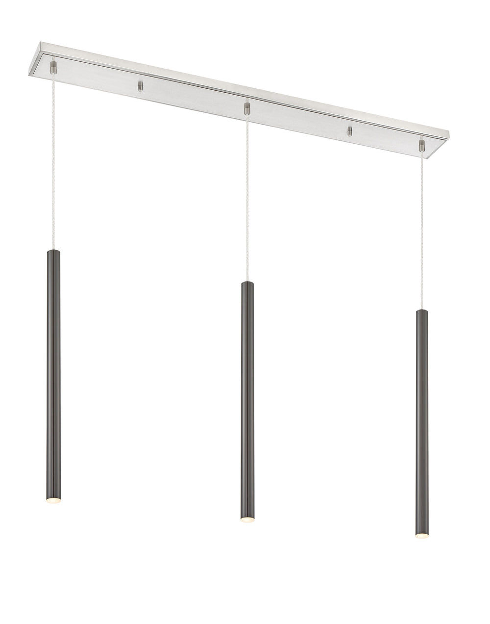 Forest 3 Light Island/Billiard in Brushed Nickel Finish