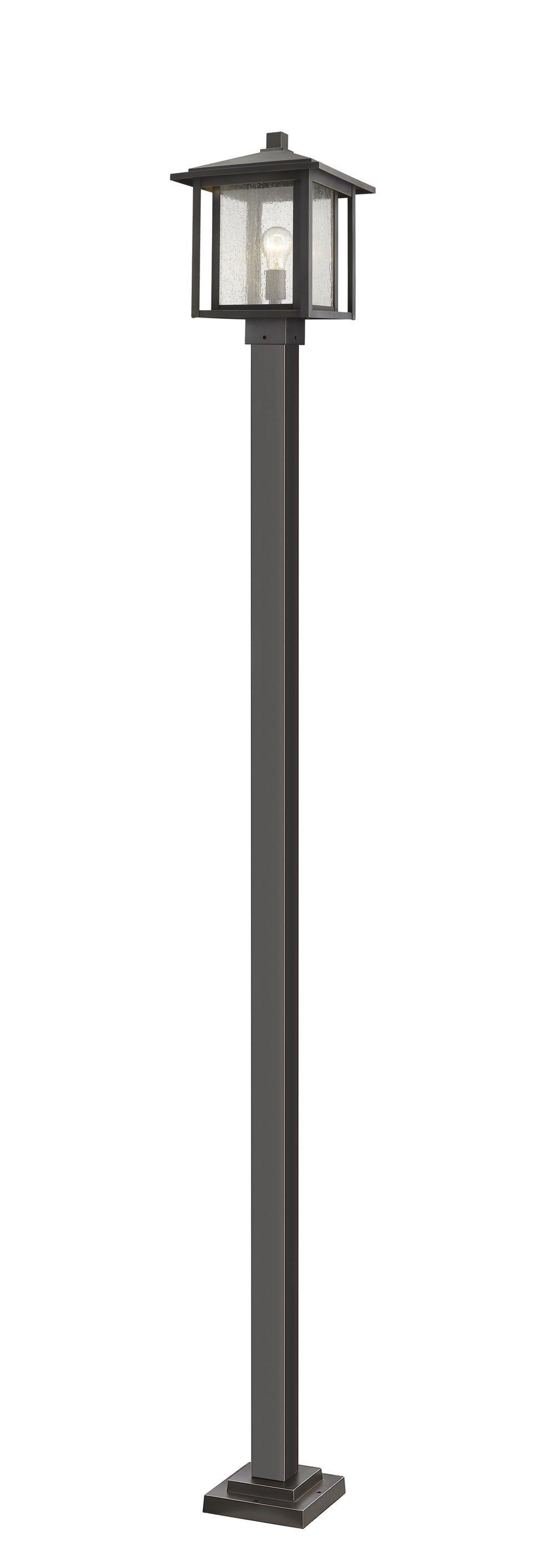 Aspen 1 Light Outdoor Post Mounted Fixture in Oil Rubbed Bronze Finish