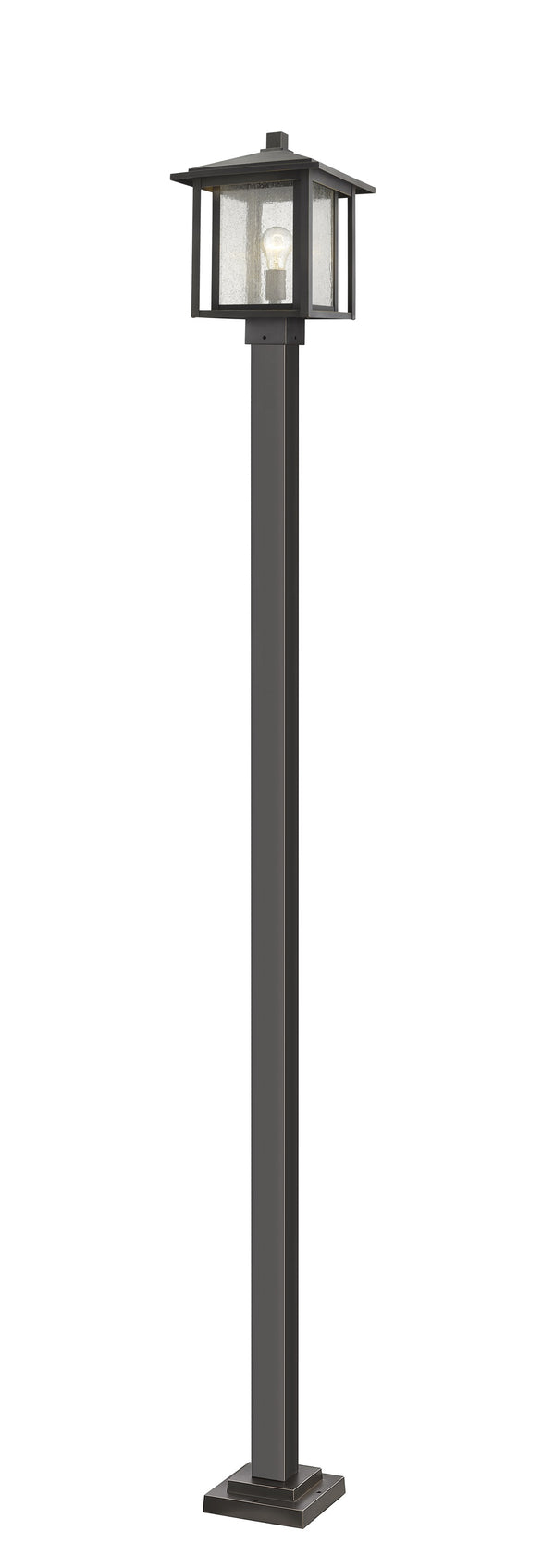 Aspen 1 Light Outdoor Post Mounted Fixture in Oil Rubbed Bronze Finish
