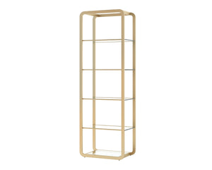 AMBRETTA BOOKCASE - SMALL - GOLD / CLEAR
