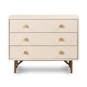 Van Rectangular Nightstand In Alabaster