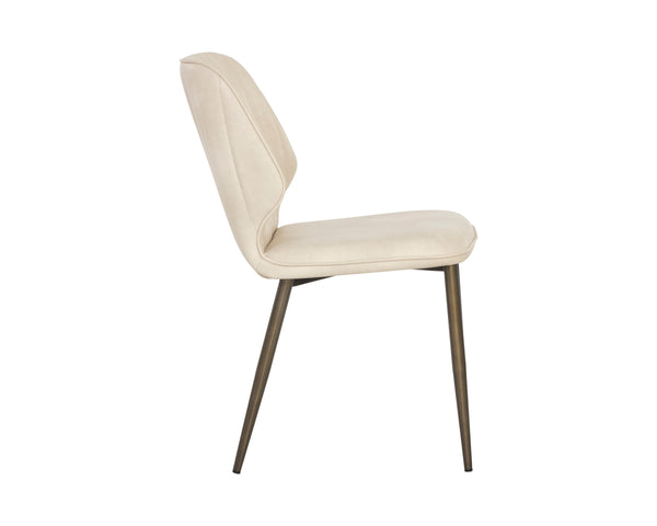 CLINTON DINING CHAIR - BRONZE - BRAVO CREAM